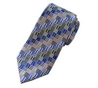 Towergem Extra Long Men's Tie Woven Jacquard Blue/green Necktie XL 63"
