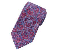 Towergem Extra Long Men's Tie Woven Jacquard Blue/red Paisley Necktie XL 63"