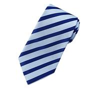 Towergem Extra Long Men's Tie Woven Jacquard Blue Striped Necktie XL 63"