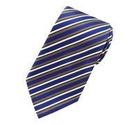 Towergem Extra Long Men's Tie Woven Jacquard Blue/white Striped Necktie XL 63"