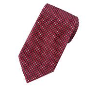 Towergem Extra Long Men's Tie Woven Jacquard Burgundy Necktie XL 63"