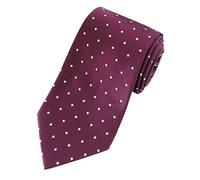Towergem Extra Long Men's Tie Woven Jacquard Burgundy Squared Necktie XL 63"