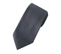 Towergem Extra Long Men's Tie Woven Jacquard Deep Grey Necktie XL 63"