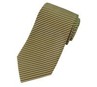 Towergem Extra Long Men's Tie Woven Jacquard Gold Necktie XL 63"