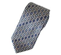 Towergem Extra Long Men's Tie Woven Jacquard Grey/blue Necktie XL 63"
