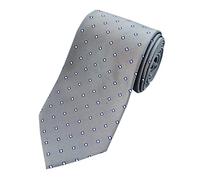 Towergem Extra Long Men's Tie Woven Jacquard Grey Necktie XL 63"