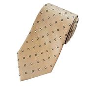 Towergem Extra Long Men's Tie Woven Jacquard Light Gold Necktie XL 63"