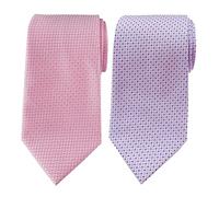 Towergem Extra Long Men's Tie Woven Jacquard Plaid Necktie XL 63" 2PCS Set