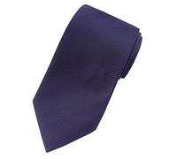 Towergem Extra Long Men's Tie Woven Jacquard Purple Solid Necktie XL 63"