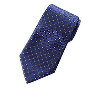 Towergem Extra Long Men's Tie Woven Jacquard Silky Necktie XL 63", Deep Blue, XL