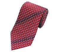 Towergem Extra Long Tie Men's Microfibre Woven Jacquard Geometric XL Necktie 63"