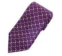Towergem Extra Long Tie Purple/Blue Rectangle Men's Jacquard Handmade XL Necktie