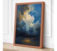 Towering Cloudscape Romantic Canvas Wall Art Print 24x16 Inch