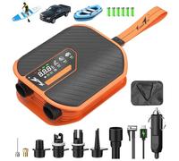 TowerTop 10500mAh Electric Paddle Board Pump-50PSI Rechargeable Sup/Car Pump Dual Stage (Inflation & Deflation) with Cooling Fan, 8 Nozzles, HD LCD Display - for Paddle Boards, Inflatables, Kayaks,Car