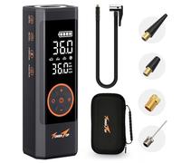 TowerTop Tyre Inflator Air Compressor: 2.5X Faster Inflation 150PSI Cordless Bike Pump with 7800mAh Rechargeable Battery Car Tyre Pump for Car Bike Motorcycle Ball Pickup and Truck with Case