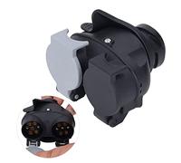 Towing 13 Pin to Dual 7 Pin Adaptor, Heavy Duty Trailer Connector, 12V Conversion Plug for Caravan Trailer Fridge Appliance, Professional Adapter with Stable Connection