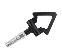 Towing Eye Car Tow Hook, Towing Eye Billet Aluminum Folding Tow Hook M18x2.5 No Drill Mount Multicolor Circular/Triangle(Black-01)