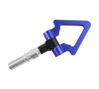 Towing Eye Car Tow Hook, Towing Eye Billet Aluminum Folding Tow Hook M18x2.5 No Drill Mount Multicolor Circular/Triangle(Blue)