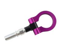 Towing Eye Car Tow Hook, Towing Eye Billet Aluminum Folding Tow Hook M18x2.5 No Drill Mount Multicolor Circular/Triangle(Purple)