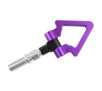 Towing Eye Car Tow Hook, Towing Eye Billet Aluminum Folding Tow Hook M18x2.5 No Drill Mount Multicolor Circular/Triangle(Purple-01)