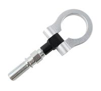 Towing Eye Car Tow Hook, Towing Eye Billet Aluminum Folding Tow Hook M18x2.5 No Drill Mount Multicolor Circular/Triangle(Silver-01)