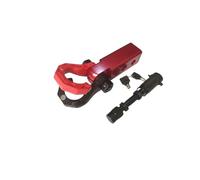 Towing Eye Cover Split Trailer Shackles With 18000 Lbs 2 Inch Hitch Arm Receiver Tow Bar With Two Hole Adjust Pitch-Row Hooks Tow Hook Cover(RED)