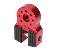 Towing Eye Cover Winch Hook Mount Flat Winch Shackle Mount 16000lb Loading With Rubber Side Guard For UTV SUV Pickup(RED)