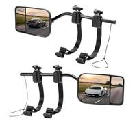 Towing Mirrors for Caravan, 1 pair Extended Rearview Mirrors Universal Wing Mirror Extensions Attachments, for Car SUV Trailers RV Caravan Accessories