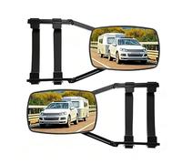 Towing Mirrors for Mini clubman | 2 Pack Flat Glass Mirror Extensions, Clip-On Side Rearview Mirrors with Straps, Adjustable for Caravan Trailer RV Lorry