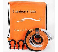 Towing Rope, 5 Meters Towing Rope with 2 Hooks - 8 Ton Towing Capacity - Perfect for Pulling A Car Trucks Or SUV CAR Heavy Duty Tow Straps