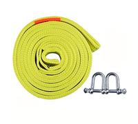 Towing Rope, Tow Rope with Safety Hooks-Emergency Off Road Towing Rope-Pull 5 tons-4 Meters Long-Eagle Claw Steel Hook/Carbon Steel U