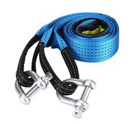 Towing Ropes 8 Ton 18000LB Capacity Car Trailer Tow Rope, Heavy Duty Recovery Towing Strap High Strength Emergency Off Road Towing Cable with Reflective Strip Hooks(3meter/9.8ft) Leash Leash