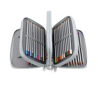 Towinle Super Large Capacity Pencil Case 72 Slots, Coloured Pencils Holder, Student Stationary Case, Extra Large Pen Storage Bag for Pencils, Coloured Pencils, Markers Pen, Ballpoint Pen (Gray)