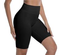 Towintec High Waisted Cycling Shorts for Women Tummy Control Tights Ladies Running Leggings Ice Comfort Strech Biker Pants Buttery Soft Shaping Undershorts for Athletic Yoga Workout Sports Black