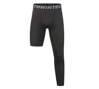 Towintec Youth Boys One Leg Compression Pants Kids Compression Tights Boys Leggings Base Layer Sports Teens Single Leg Basketball Tights Running Workout Athletic Quick Dry Underwear Trousers Black