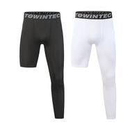 Towintec Youth Boys One Leg Compression Pants Kids Compression Tights Boys Leggings Base Layer Sports Teens Single Leg Basketball Tights Running Workout Athletic Quick Dry Underwear Trousers