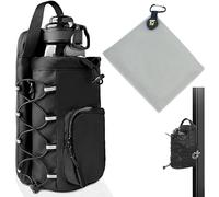 TOWITT Magnetic Gym Bag with Magnetic Golf Towel - Gym Bags for Men & Women - Magnetical Bag Gym Combo with Magnet Water Bottle Holder & Ghost Golf Towel Magnet for Gym