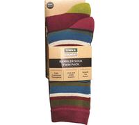 Town and Country MultiColoured Rambler Socks Twin Pack 4 - 7
