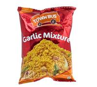 Town Bus Garlic Mixture 170g, Spicy Indian Snack, Crunchy Namkeen, Crispy & Flavorful Indian Snack Traditional Masala Mixture Delicious Anytime Munching