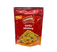 Town Bus Garlic Mixture, Savoury snack, Made from a medley of crispy ingredients, Elevated with the aromatic goodness of garlic, Indian Namkeen -170grams Pack Of 1