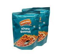 Town Bus Khara Boondi, South Indian snack, Made from Gram flour, Crunch, bold & Spicy flavors, Perfect to relish with your evening tea or coffee, Indian Namkeen 170grams Pack Of 2