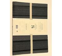 Town & Country Living Textured Glitter Placemats Multipack Set of 8 Indoor Outdoor Use Casual or Formal Dining (33 cm x 45 cm, Black)