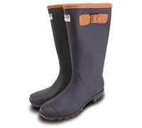 Town & Country Wellingtons Ladies/Women's/Men's Wellies Adjustable Buckle Flat Festival Wellies Rain Boots Sizes 4-12 UK Navy Tan Fleece