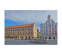 Town hall and tax office Memmingen，Jigsaw Puzzles 1000 Pieces for Adults, Classic Puzzle Kids Puzzle Challenging And Difficult Puzzles for Adults And Teens（75x50cm）-AM7