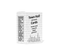 Town Hall Cards - Strategically Empower Your Career Trajectory Through Synergistic Corporate Alignment! Tiny Pocket-Size Corporate Jargon Generator - Funny Office Gifts - Gifts for Coworkers