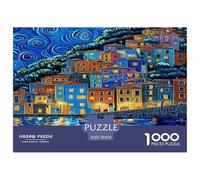 Town Jigsaw Puzzle 1000 Pieces for Adults And Children Challenging PuzzlesChallengingPuzzlesSmall Town Series EducationalGameBeautiful Decoration PuzzleFun Activity for Home70x50cm/1000pcs
