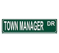 Town Manager Dr Slim Tin Sign Street Funny Metal Sign Wall Decor for Bedroom Farm Home Bar Garage Man Cave Wall Art Gift 16 x 4 Inch