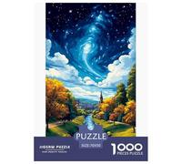Town Puzzles 1000 Piece Challenge Toy Adults And over 12 Years Old Fairy Tale Puzzle Game Educational Challenge Interactive Fun Home Decoration Gift 70x50cm/1000pcs
