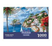 Town Puzzles 1000 Piece Puzzle Classic Educational Games Beautiful Decoration PuzzleChallengingSmall Town Series PuzzlesColourfulFun Activity for Home100% Recvcled Cardboard52x38cm/1000pcs