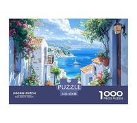 Town Puzzles 1000 Piece Puzzle Classic Educational Games Beautiful Decoration PuzzleChallengingSmall Town Series PuzzlesColourfulFun Activity for Home100% Recvcled Cardboard52x38cm/1000pcs